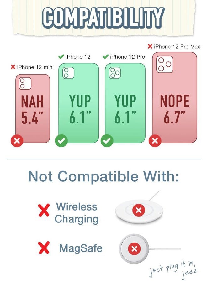 Smartish ® iPhone 12/12 Pro Wallet Case - Wallet Slayer Vol. 1 [Slim Thin + Protective] Credit Card Cash Holder - Drop Tested Hidden Card Slot Cover Compatible with Apple iPhone 12 - Black Tie Affair - Image 5